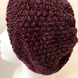 Burgundy Knit Hat